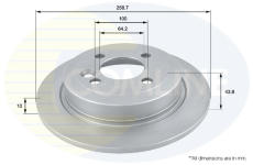 Brzdový kotúč COMLINE ADC1714