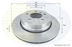 Brzdový kotúč COMLINE ADC1720V