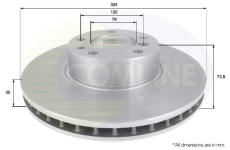 Brzdový kotúč COMLINE ADC1735V