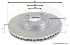 Brzdový kotúč COMLINE ADC1901V
