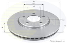 Brzdový kotúč COMLINE ADC2304V