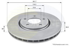 Brzdový kotúč COMLINE ADC2305V