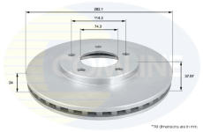 Brzdový kotúč COMLINE ADC2306V