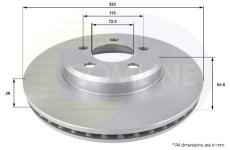 Brzdový kotúč COMLINE ADC2322V