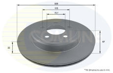 Brzdový kotúč COMLINE ADC2325V