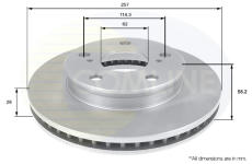 Brzdový kotúč COMLINE ADC2504V