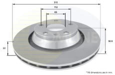 Brzdový kotúč COMLINE ADC2606V