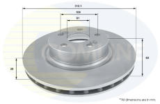 Brzdový kotúč COMLINE ADC2712V