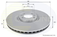 Brzdový kotúč COMLINE ADC2715V