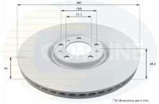 Brzdový kotúč COMLINE ADC2716V