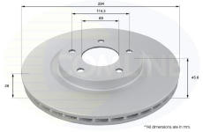 Brzdový kotúč COMLINE ADC2721V