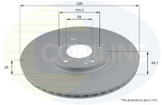 Brzdový kotúč COMLINE ADC2825V