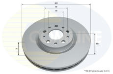 Brzdový kotúč COMLINE ADC2974V