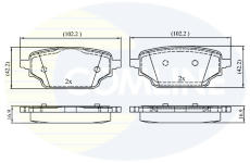Sada brzdových platničiek kotúčovej brzdy COMLINE CBP01000