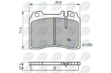 Sada brzdových platničiek kotúčovej brzdy COMLINE CBP01006