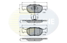 Sada brzdových platničiek kotúčovej brzdy COMLINE CBP01018