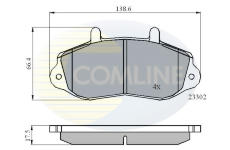 Sada brzdových platničiek kotúčovej brzdy COMLINE CBP01021