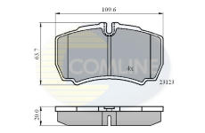 Sada brzdových platničiek kotúčovej brzdy COMLINE CBP01034