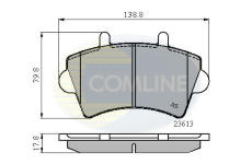 Sada brzdových platničiek kotúčovej brzdy COMLINE CBP01035