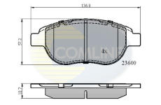 Sada brzdových platničiek kotúčovej brzdy COMLINE CBP01038