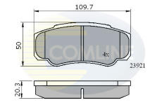 Sada brzdových platničiek kotúčovej brzdy COMLINE CBP01042