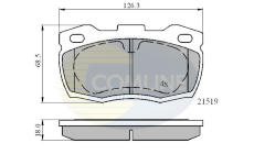 Sada brzdových platničiek kotúčovej brzdy COMLINE CBP01052