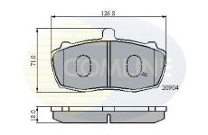Sada brzdových platničiek kotúčovej brzdy COMLINE CBP01066
