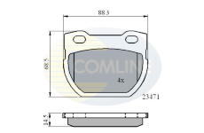 Sada brzdových platničiek kotúčovej brzdy COMLINE CBP01078