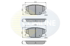 Sada brzdových platničiek kotúčovej brzdy COMLINE CBP01088