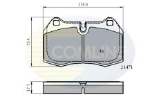 Sada brzdových platničiek kotúčovej brzdy COMLINE CBP01097