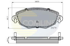 Sada brzdových platničiek kotúčovej brzdy COMLINE CBP01110