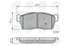 Sada brzdových platničiek kotúčovej brzdy COMLINE CBP01113