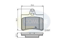 Sada brzdových platničiek kotúčovej brzdy COMLINE CBP01122