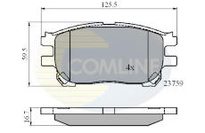 Sada brzdových platničiek kotúčovej brzdy COMLINE CBP01139