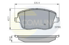 Sada brzdových platničiek kotúčovej brzdy COMLINE CBP01147