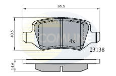 Sada brzdových platničiek kotúčovej brzdy COMLINE CBP01149