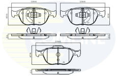 Sada brzdových platničiek kotúčovej brzdy COMLINE CBP01150