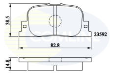 Sada brzdových platničiek kotúčovej brzdy COMLINE CBP01172