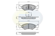 Sada brzdových platničiek kotúčovej brzdy COMLINE CBP0118