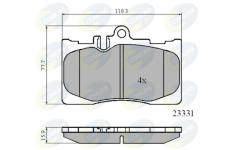 Sada brzdových platničiek kotúčovej brzdy COMLINE CBP01211