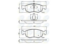 Sada brzdových platničiek kotúčovej brzdy COMLINE CBP01221