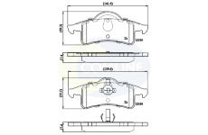 Sada brzdových platničiek kotúčovej brzdy COMLINE CBP01231