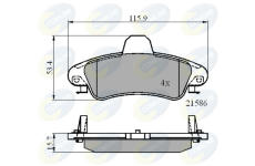Sada brzdových platničiek kotúčovej brzdy COMLINE CBP01235