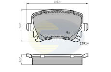 Sada brzdových platničiek kotúčovej brzdy COMLINE CBP01284