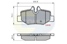 Sada brzdových platničiek kotúčovej brzdy COMLINE CBP01306