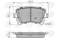 Sada brzdových platničiek kotúčovej brzdy COMLINE CBP01313