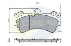 Sada brzdových platničiek kotúčovej brzdy COMLINE CBP01314