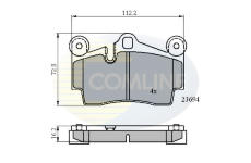 Sada brzdových platničiek kotúčovej brzdy COMLINE CBP01316
