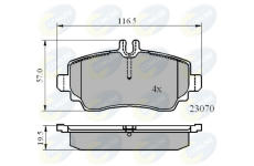 Sada brzdových platničiek kotúčovej brzdy COMLINE CBP01318