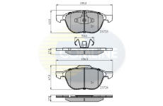 Sada brzdových platničiek kotúčovej brzdy COMLINE CBP01323